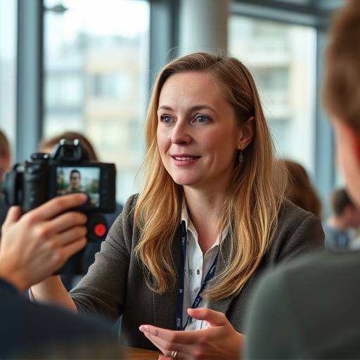 Billede fra live streaming event med klimaaktivist Mette Pedersen