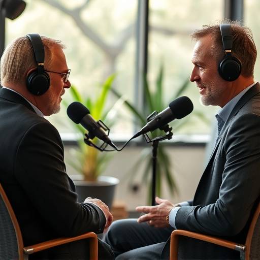 Billede fra podcast med erhvervsmanden Peter Møller