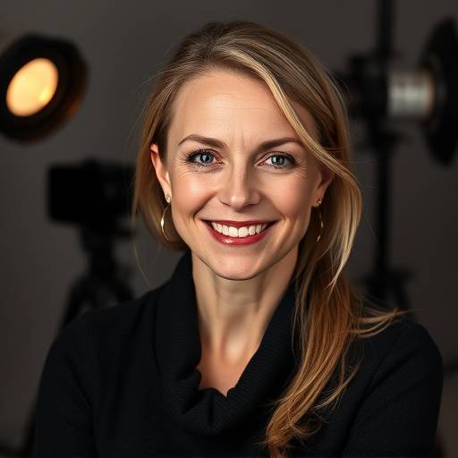 Portræt af Anne Jensen, Produktionschef for Stjerne Interview Studios