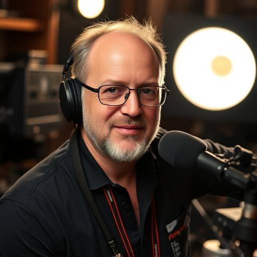 Portræt af Lars Nielsen, Lydtekniker for Stjerne Interview Studios